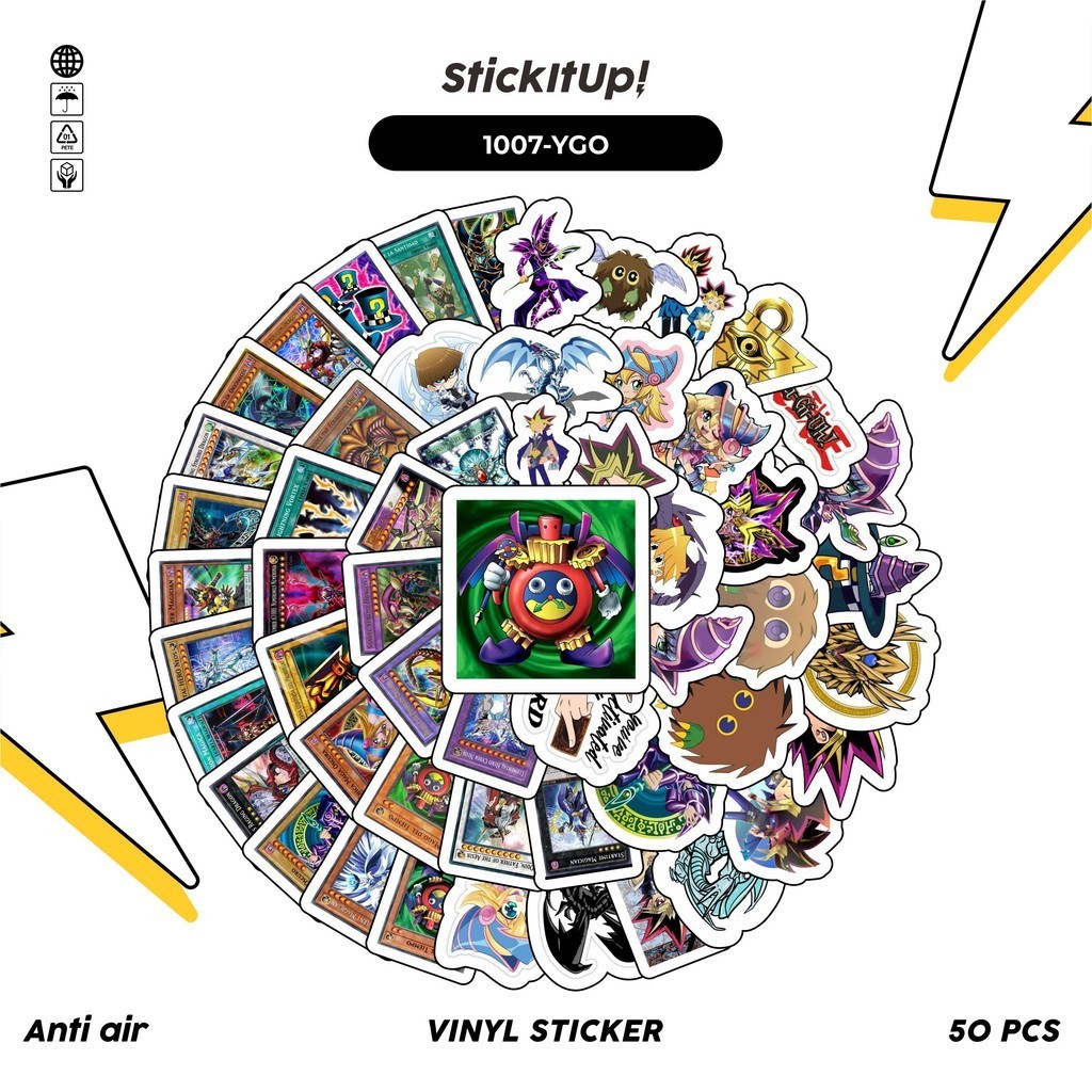 

COD✨ 100 Pcs Stiker Pack Yu Gi Oh! Lucu Aesthetic Vynil Waterproof untuk Freebies Sticker Buku Journal Casing HP Laptop