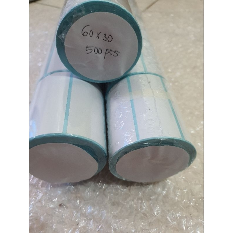 

Thermal Barcode 60x30mm 500 1 Line / KERTAS STIKER / LABEL THERMAL 60X30MM