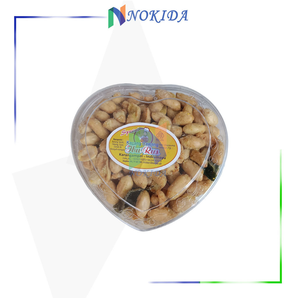 

Nokida Kacang Bawang Ibu Rus [Jagung/250gr] / Kacang Goreng Jeruk Cemilan Kering Gurih Asin Manis Toples Love 250 Gram