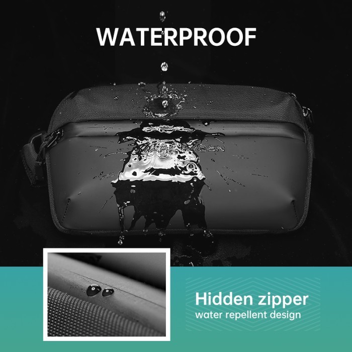 Mark Ryden Tas Selempang Pria Waist Bag Sling Bag MR8712 - Hitam