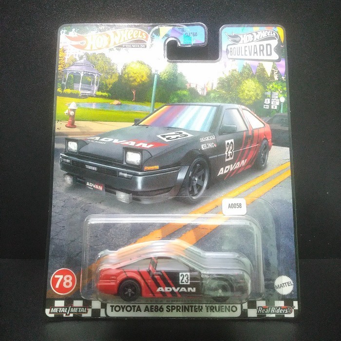 Hot Wheels HotWheels Toyota AE86 Sprinter Trueno Boulevard A0058 Mainan Anak Miniatur Koleksi Pajang