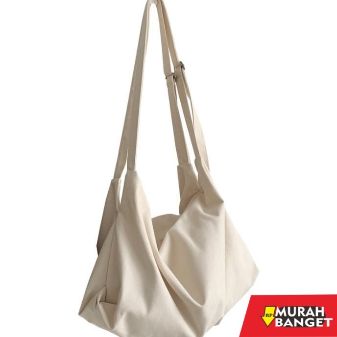 tas selempang pria kekinian new- PEAKY Slingbag Tas Selempang Bahu Kanvas Wanita Pria Remaja Polos -