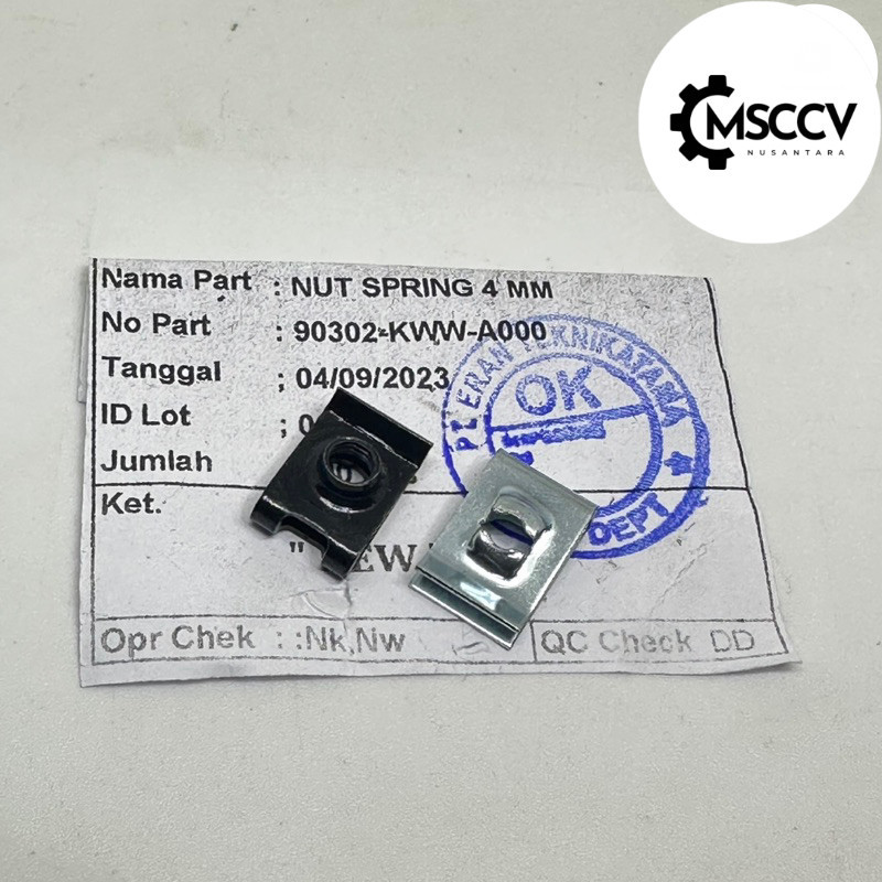 KLIP PLAT BAUT SKRUP M4 TEBAL ORIGINAL CLIP BODY HONDA