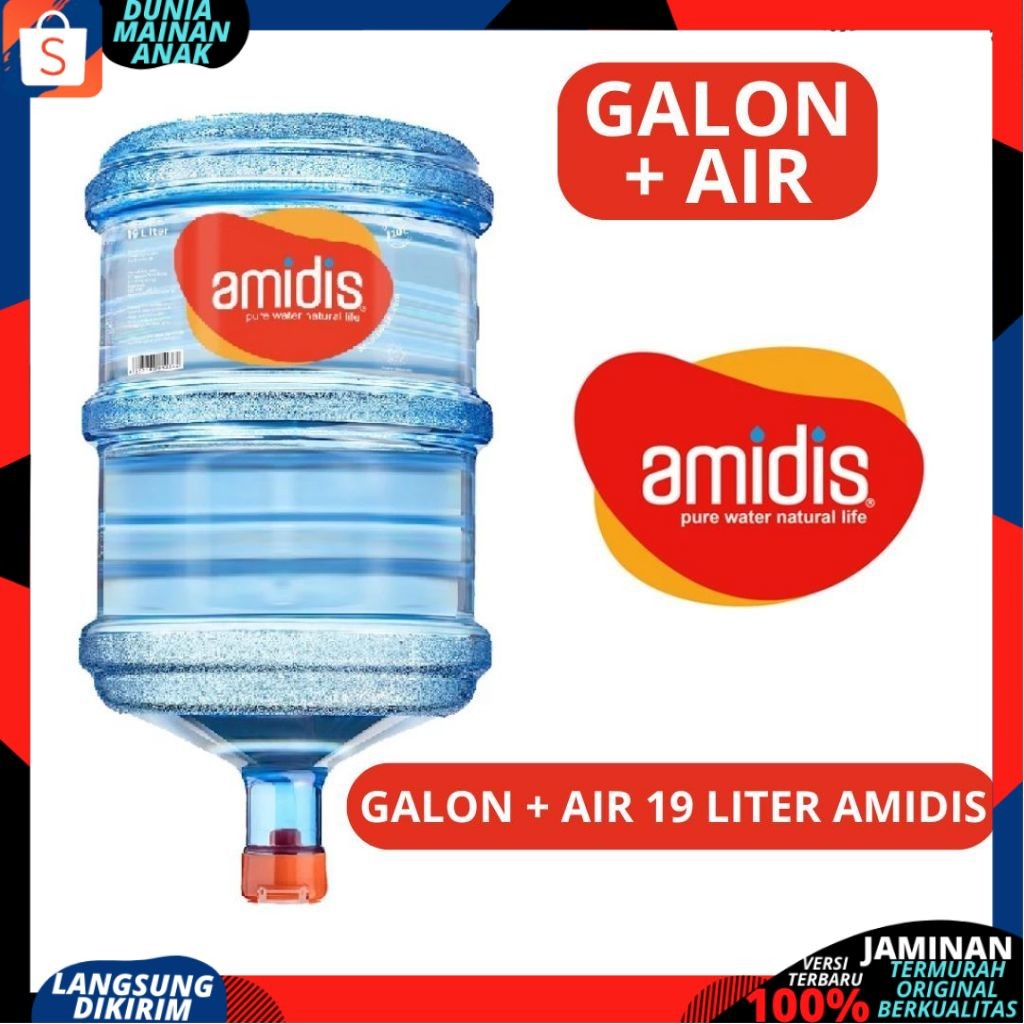 

Air AMIDIS Galon + Isi Refill 19 Liter Asli Dan Bersegel Siap Minum Setiap Hari