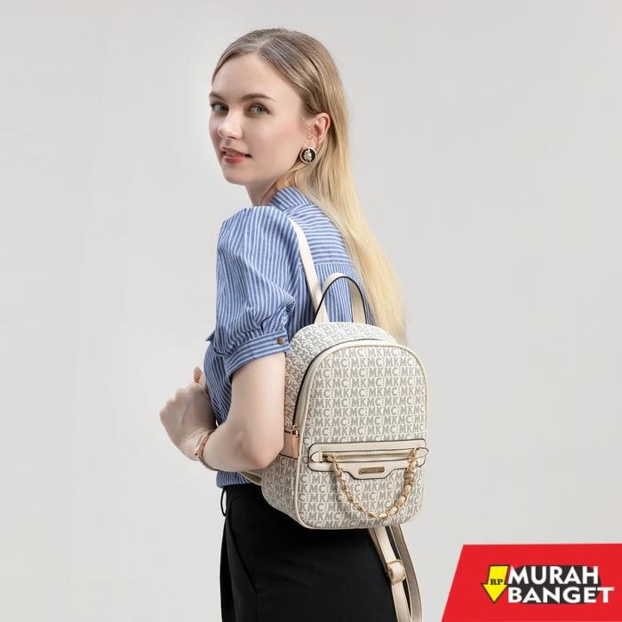 tas ransel wanita import MKMC SHOP Tas Wanita Ransel Cewek Mini Backpack Kulis Tas Kerja Kulit Aesth