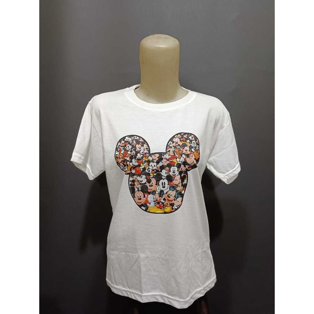 081 Mickey mouse Shirt Pakaian Wanita Baju Fashion Kaos Cewe