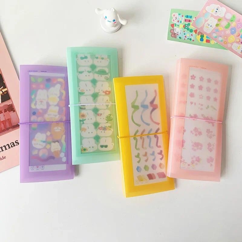 

Yoofun 30sheets Album Scrapbooking Material Paper Stickers Collection Storage Book Card Holder Transparent Photo Storage