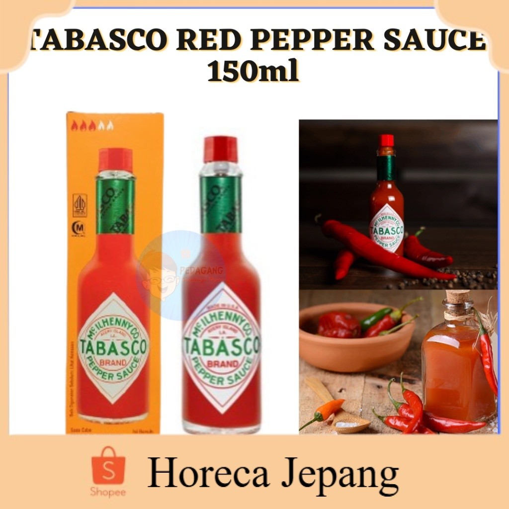 

TABASCO RED PEPPER 150ml/ McILHENNY / Tobasco Red Pepper / Saus Cabai Halal/ Tabasco Sauce 150ml