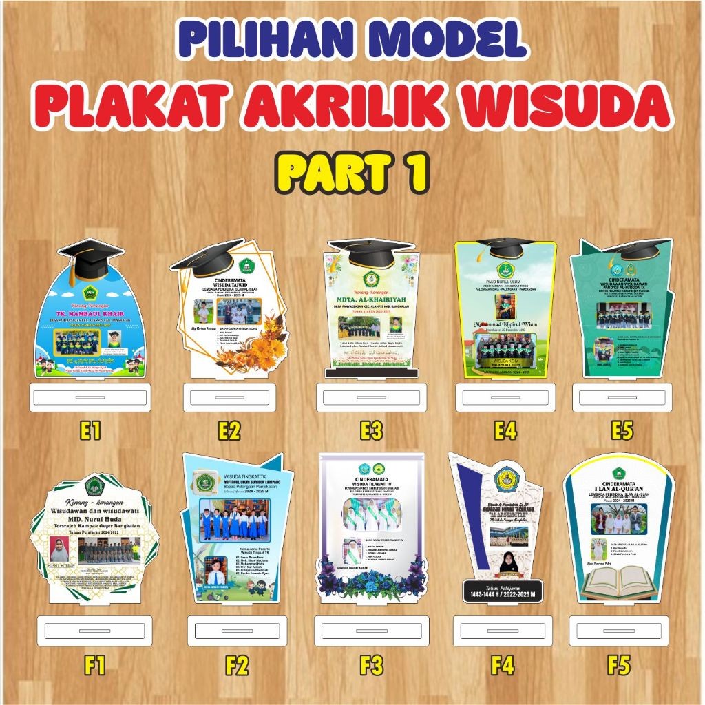 (PART 1) Plakat Akrilik WISUDA, Penghargaan, Trophy, Plakat Wisuda, Plakat, Plakat Akrilik Wisuda, P