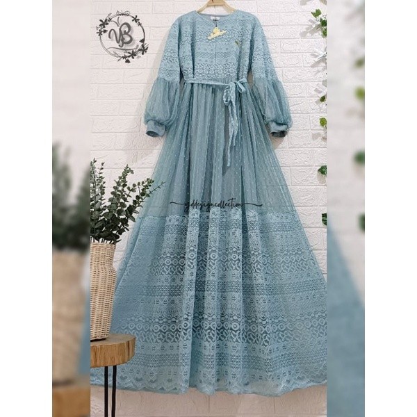 [RAJA PROMO] YDDC - GAMIS PESTA BROKAT IMPORT LENGAN BALON BISA JUMBO