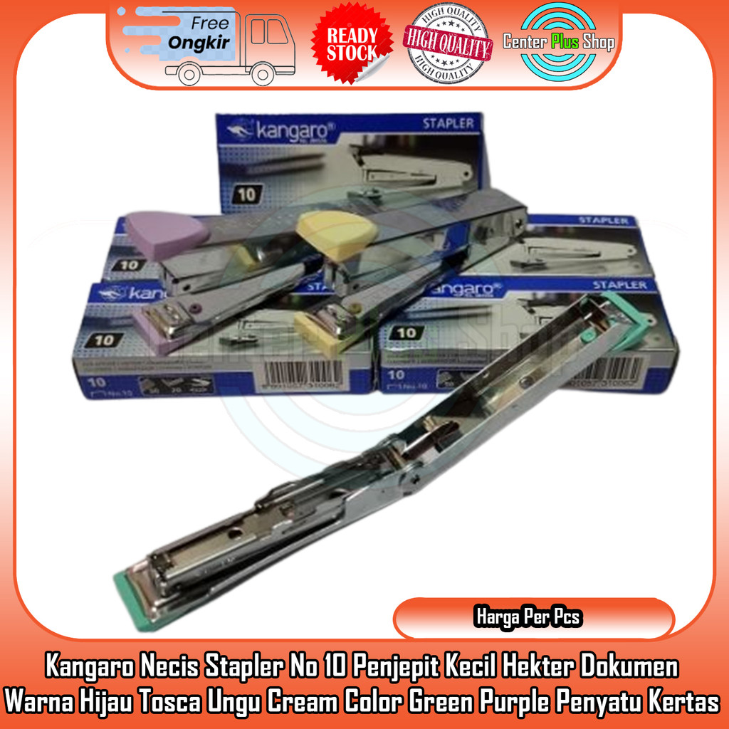 

Kangaro Necis Stapler No 10 Penjepit Kecil Hekter Dokumen Alat Tulis Sekolah Kantor Rumah Toko Warna Hijau Tosca Ungu Cream Color Green Purple Penyatu Kertas Jepretan Penyambung Arsip Kerajinan Tangan Ringkas ADL Terstuktur Pengikat Multifungsi