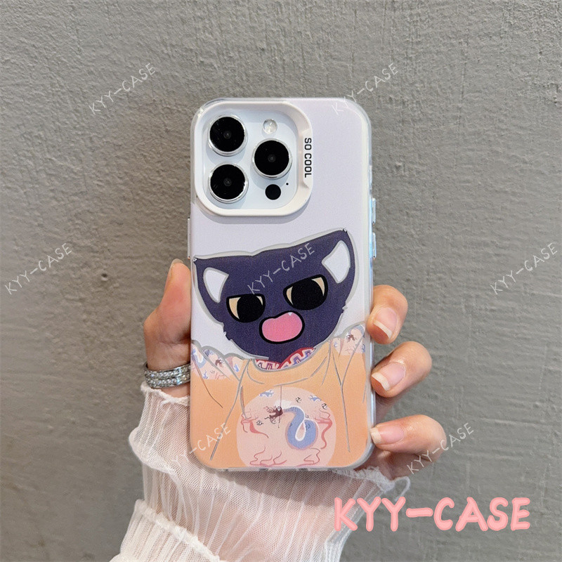 Casing ponsel kucing hitam lucu, Casing Pelindung Vivo, Cocok untuk VIVO Y30 V23E V25 V27 V29 V30 Y0