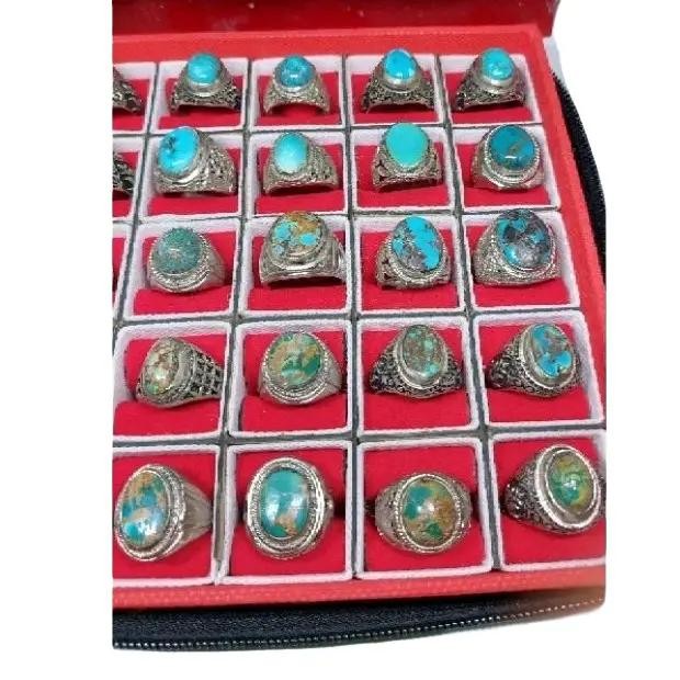 Cincin batu pirus persia natural asli