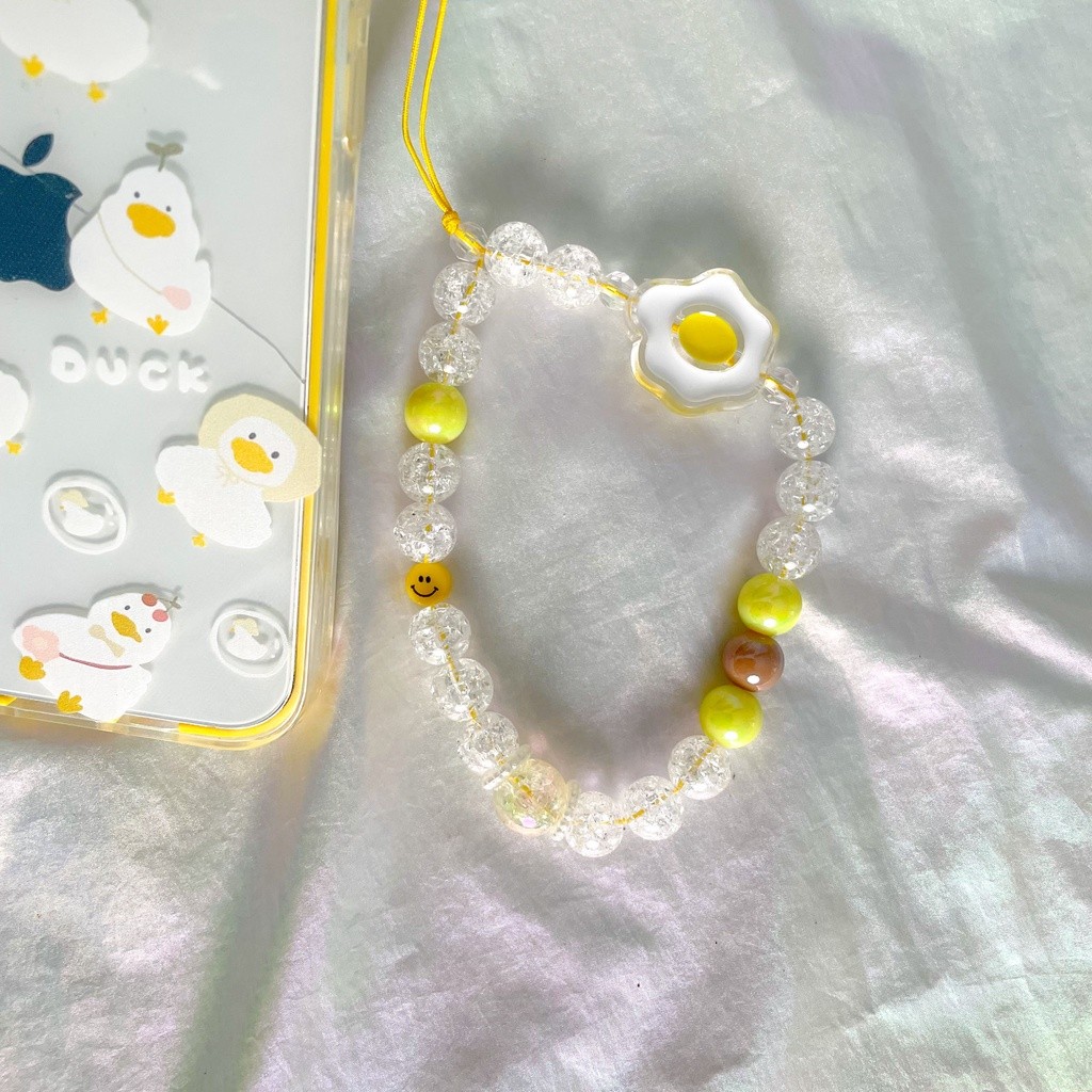 Beads Strap Gantungan Handphone Telur. (TO) Gantungan HP bracelet gelang / Lanyard HP estetik / Phon