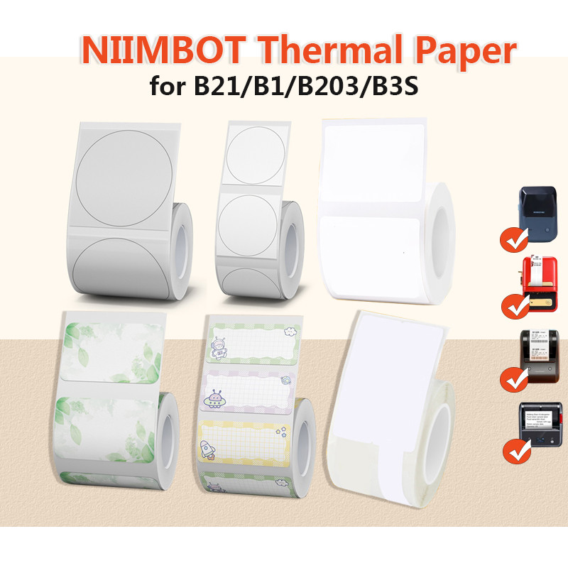 

NIIMBOT Color Thermal Label Paper Auto Adhesive Sticker for B21 B3S B1 B203 Thermal Label Printer Waterproof Home Kitchen Marker