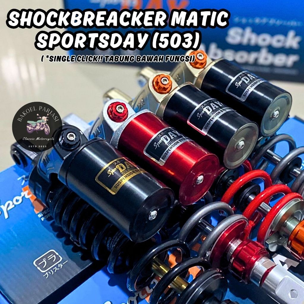 SHOCK MATIC DAY 503 COPY RCB SINGLE CLICK SHOCKBREACKER BEAT MIO VARIO 310 330MM FUNGSI REBOUND