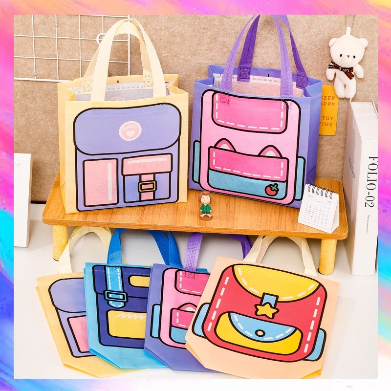 

Goodie Bag Tas Spunbond Non Woven Shopping Bag Souvenir Tas Belanja Ulang Tahun - GF0490