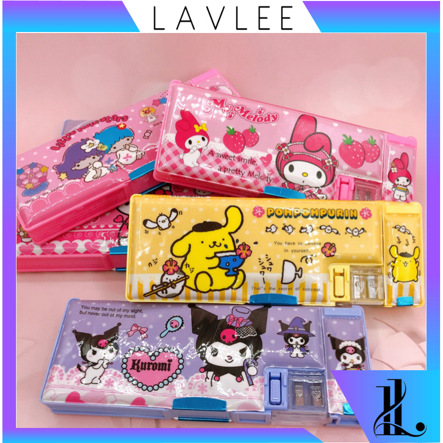 

Lavlee - S5984 Kotak Pensil Sanrio / Kotak Pensil Magnet 2 Sekat / Kotak Pensil Anak Dilengkapi Rautan / Kotak Pensil Karakter Lucu