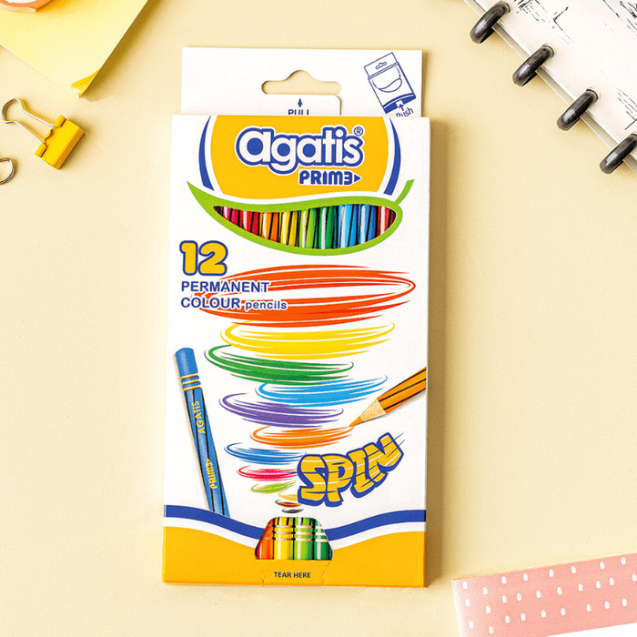

Asaba Stationery- Agatis Prime Pensil Warna Spin Permanent 12 Warna