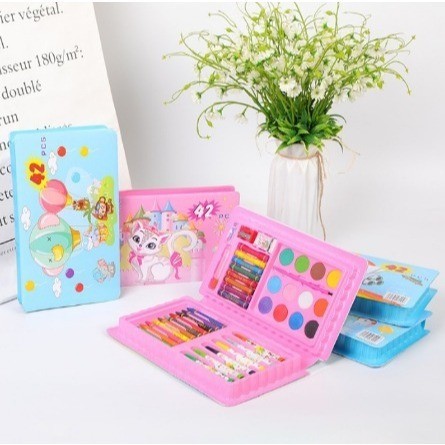 

Crayon Mewarnai 42Pcs / Crayon Lukis Anak / Set Alat Melukis Menggambar Anak Lengkap Murah Berkualitas