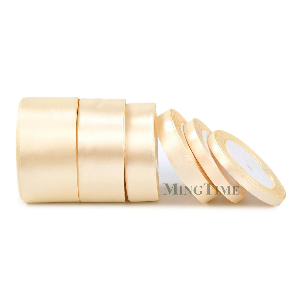

Beige Satin Ribbon 25yards 6mm 10mm 15mm 25mm 38mm 50mm Sash Gift Bow Handmade DIY Craft Wedding Party Supply Decoration