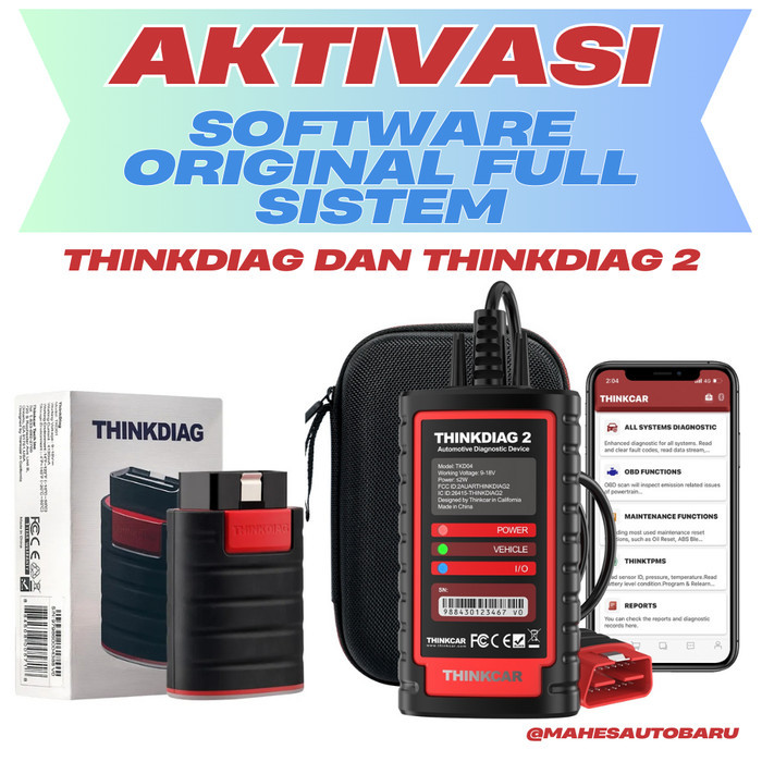 Pembaruan software Thinkdiag 1 dan Thinkdiag 2 aktivasi Subcription 1 Tahun special fungsi dll