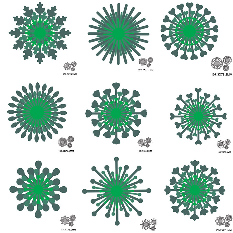 

3pcs flower Metal Cutting Dies Stencils For DIY Scrapbooking Decorative Embossing Paper Cards Album Making Handcraft Die Cutting