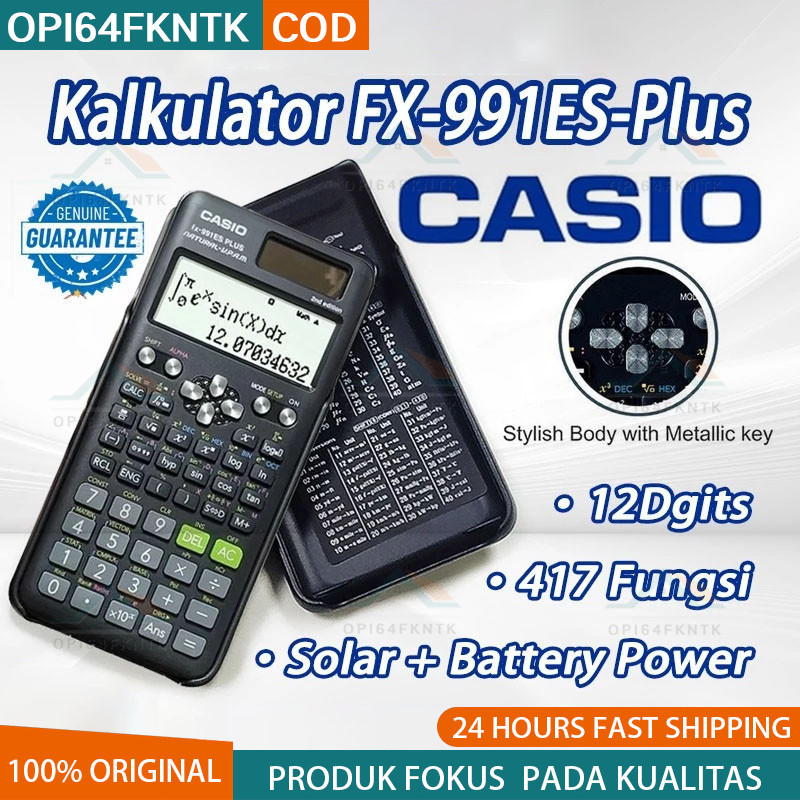 

Original Casio FX-991EX/FX-991ES Kalkulator Scientific 417 Fungsi 40 Konstanta RumusKalkulator Ilmiah Kalkulator Sekolah Garansi Resmi 3 Tahun 2nd edition Kalkulator/Dua Sumber Tenaga Baterai Dan Tenaga Matahari