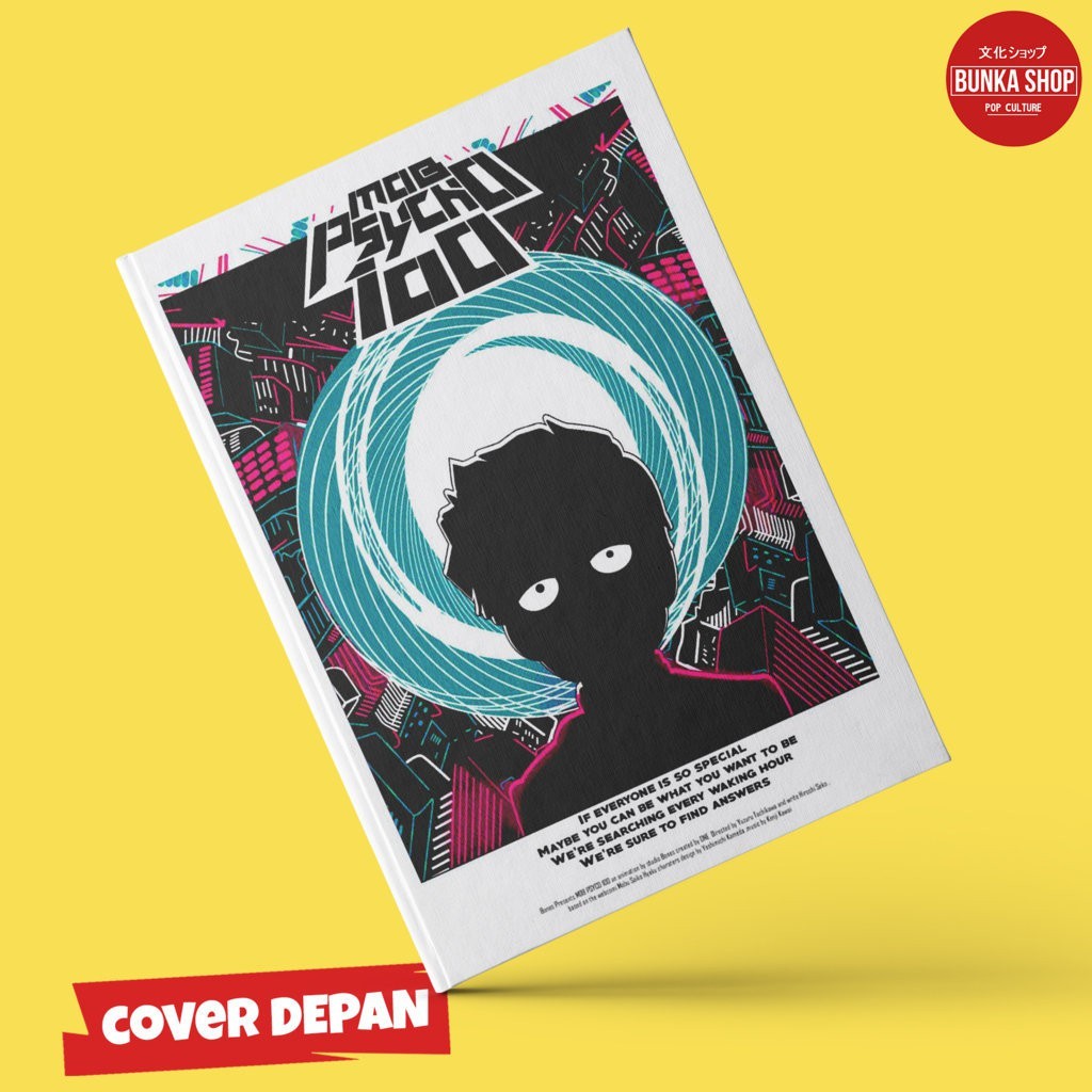 

Note Book Hardcover Anime Ukuran A5 Mob Psycho White Cover Jurnal Agenda Planner Notebook Gift Couple