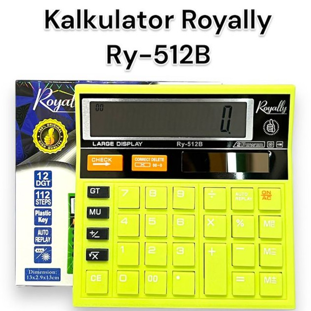

Kalkulator Royally 512B Warna Random - Kalkulator Murah Calculator