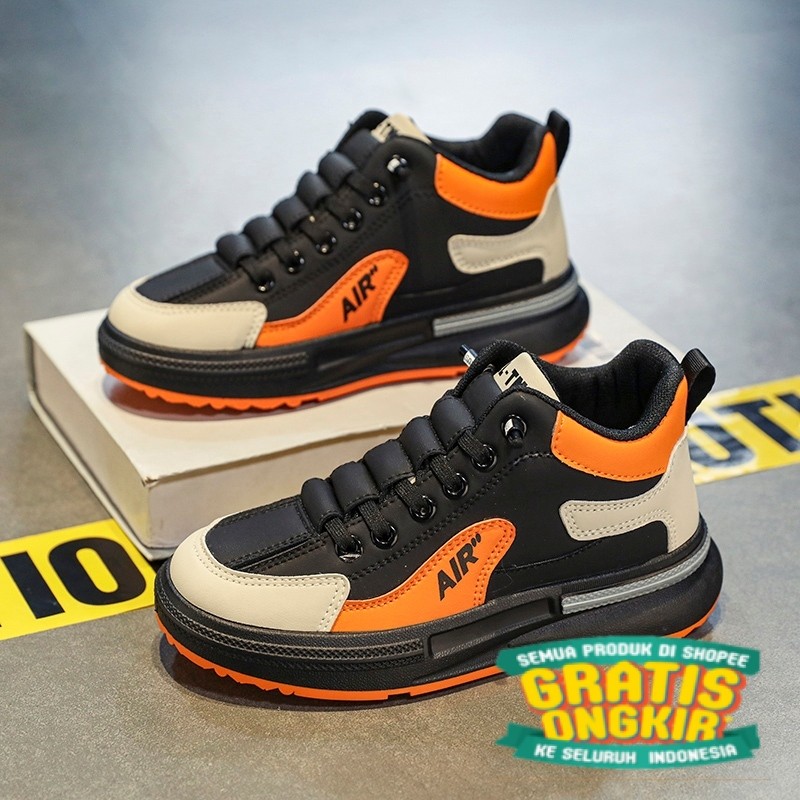 Sepatu anak cowok lakilaki sneakers kasual sepatu/ marun maroon merah bata maron