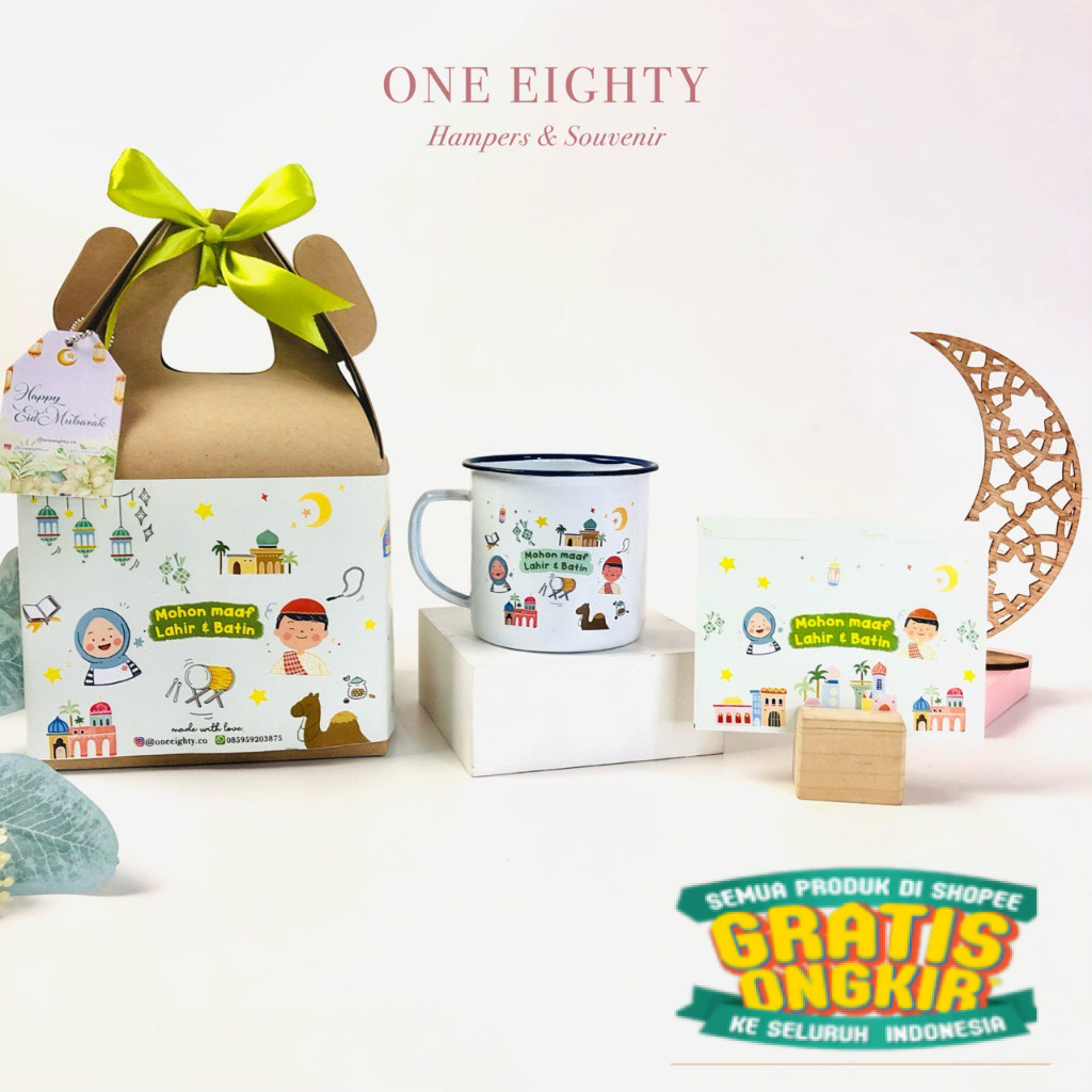 

Hampers Mug Enamel Custom Lebaran Idul Fitri Hadiah Kado Gift Ramadhan/ New kado