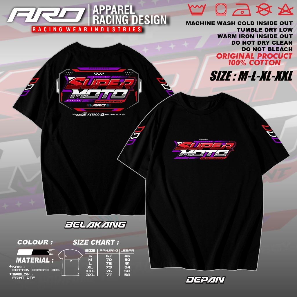 Baju Kaos SUPERMOTO RIDER CRF WR KLX DTRACKER SUNMORI Kaos Pria Wanita