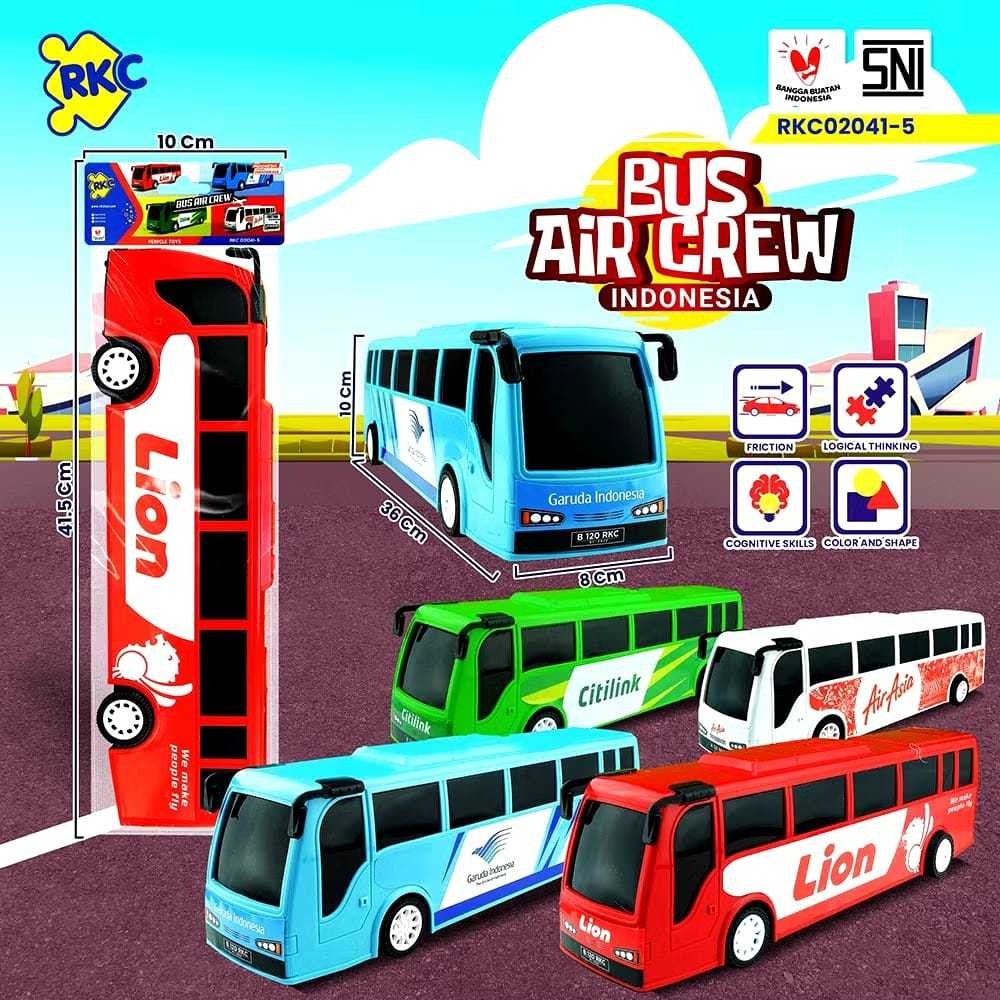MAINAN ANAK BUS TRANSPORTASI BANDARA AIR CREW / MAINAN MOBIL BIS BUS GARUDA CITYLINK LION AIRASIA / 