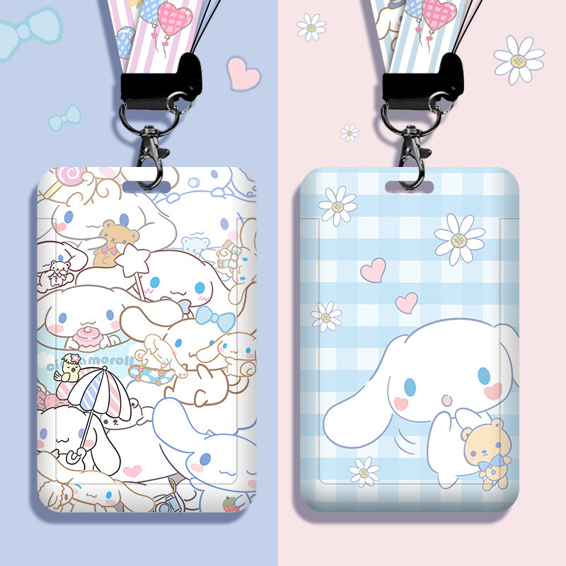 

Cute Cinnamoroll ID Badge Card Holder Lanyard Kids Credit Card Case Neck Strap Door Card Holder Credentials Gift