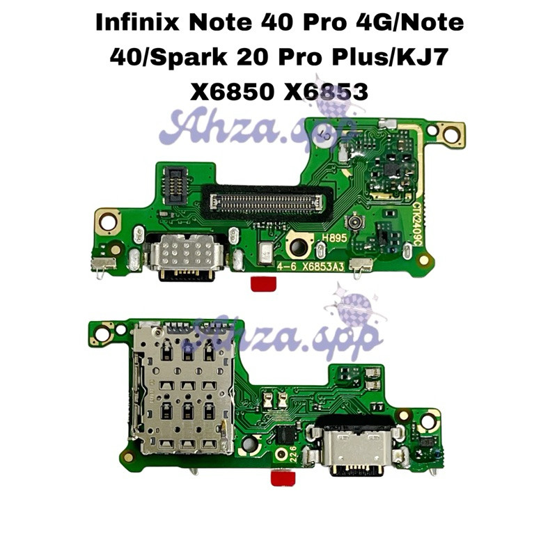 Papan Cas / Pcb Cas / Conector Cas Infinix Note 40 Pro 4G / Note 40 / Spark 20 Pro Plus / KJ7 X6850 