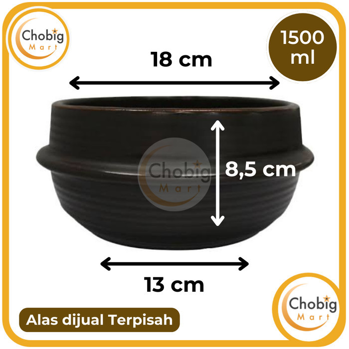 Dong Hwa Ttukbaegi Mangkok Keramik Korea Ceramic Bowl Bibimbap Dolsot - 1500 ml 1403