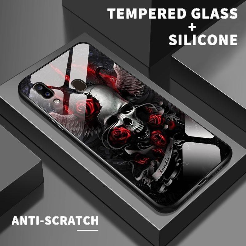 Case Hp For Samsung A20 A20s A21s A22 4G A22s A23 5G A24 A25 Kaca Glass Silicon Back Artistic Cool C