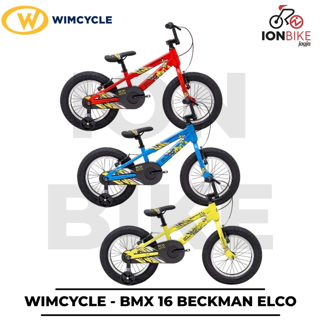 BMX 16 Wimcycle Beckman Elco Sepeda Anak Cowok Speed Tail Terbaru Tebal Awet Ringan Murah Crosser Ba