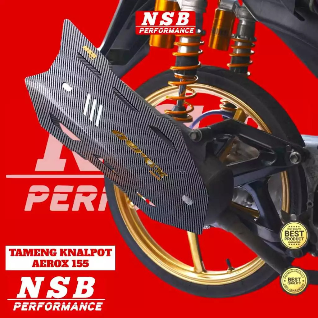 TAMENG KNALPOT COVER KNALPOT AEROX OLD/AEROX NEW 155 NSB CARBON TUTUP KNALPOT VARIASI AEROX OLD/NEW