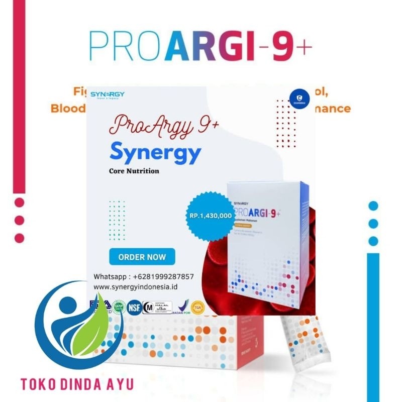 PROARGI SYNERGY 9+, Obat Pembuluh Darah Terbaik, Obat Jantung Tercepat Dan Terpercaya,  Proargi 9 Pl