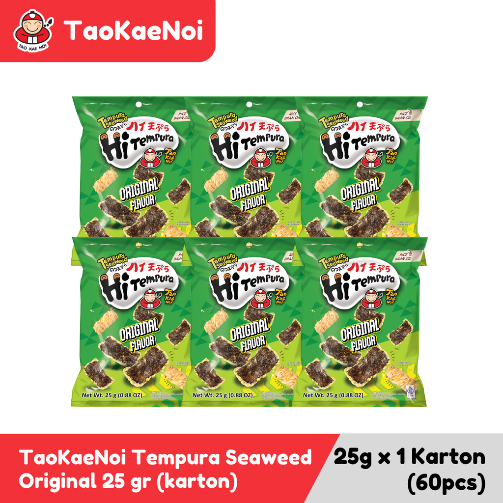

TaoKaeNoi Rumput Laut Tempura Seaweed Original 25 gr (karton)