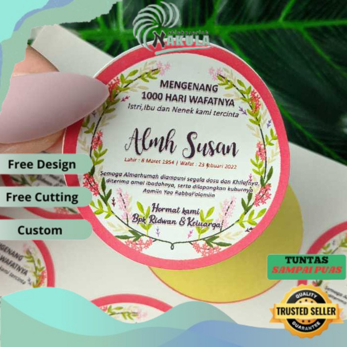 

NKL 2-4 Stiker Haul Tahlil Pengajian Mengenang Wafatnya 40 100 1000 Hari Tahlilan Sticker