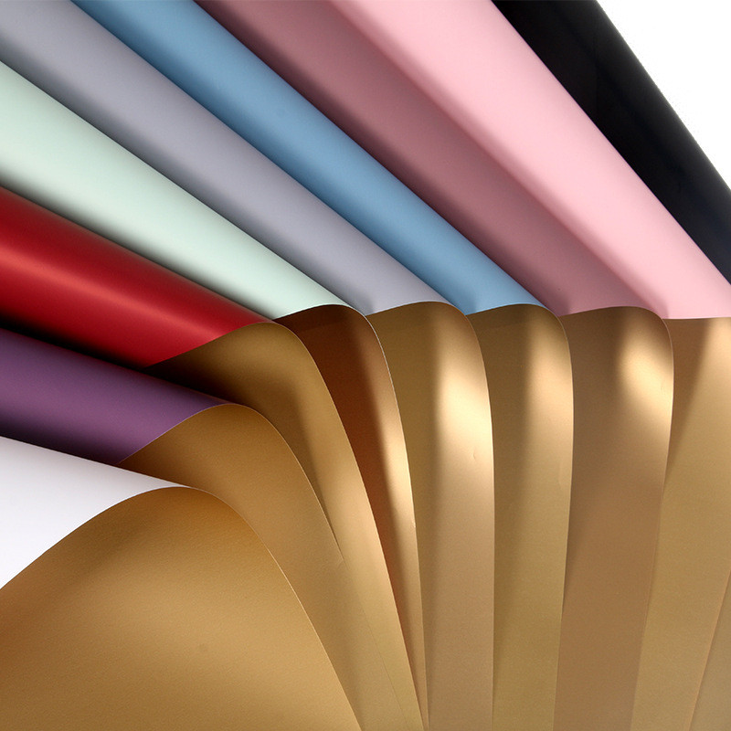 

(Pack) Cellophane Bicolor Gold/Flower Wrapping/kertas bucket