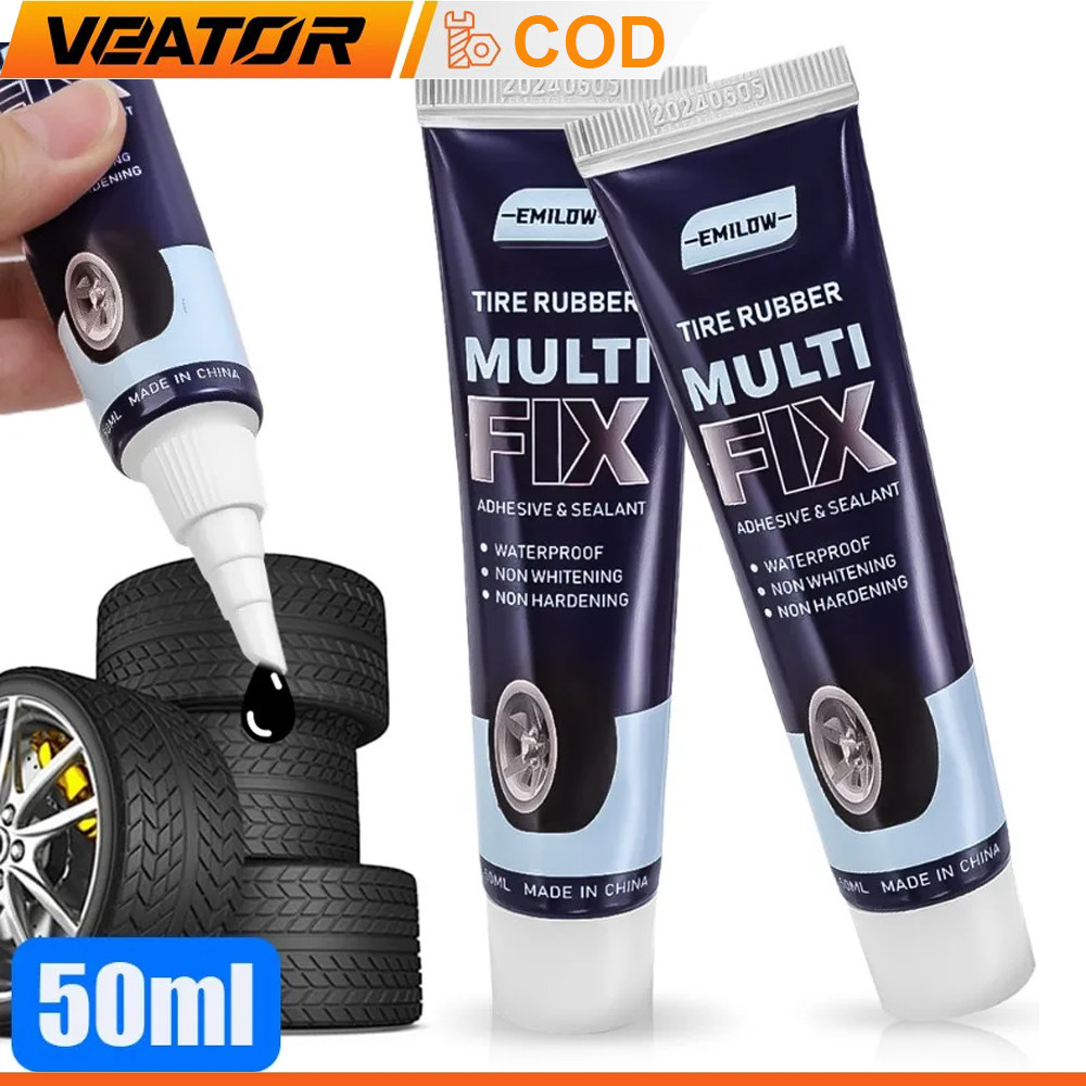 Sepeda Motor Sepeda Mobil Perbaikan Kuat Lem Hitam 50 ML Lem Perbaikan Ban Mobil Lem Universal Multi