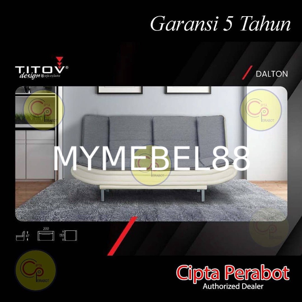 [MYMEBEL88] TERMURAH Sofa Bed Dalton Titov Bergaransi 5 Tahun