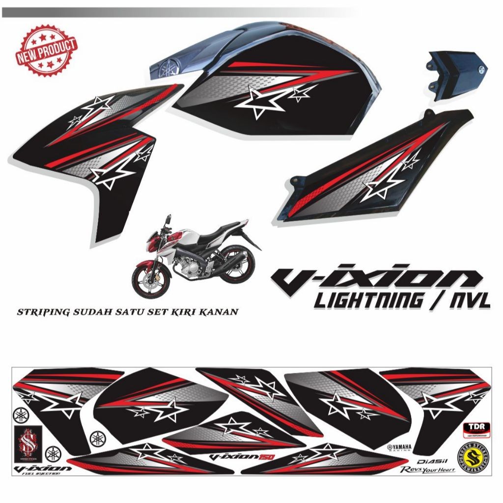 VARIASI MOTOR / LIS POLET VARIASI STRIPING VIXION LIS STRIPING MOTIF