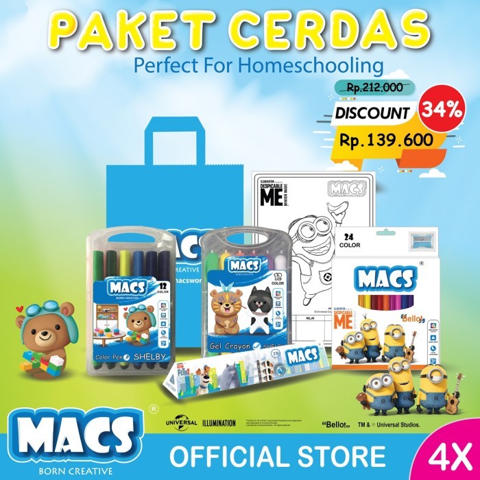 

[New]PROMO Paket Cerdas Mewarnai Pensil Warna Gel Crayon Color pen Set
