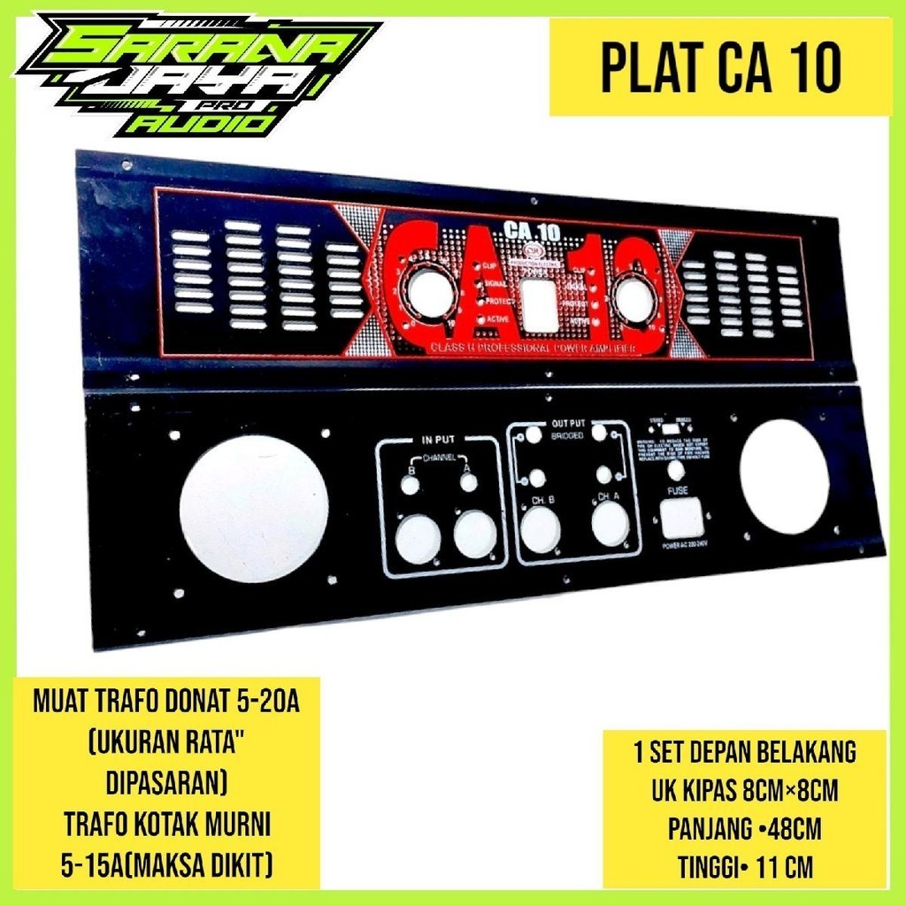 PLAT CA 10 POWER AMPLIFIER  merah