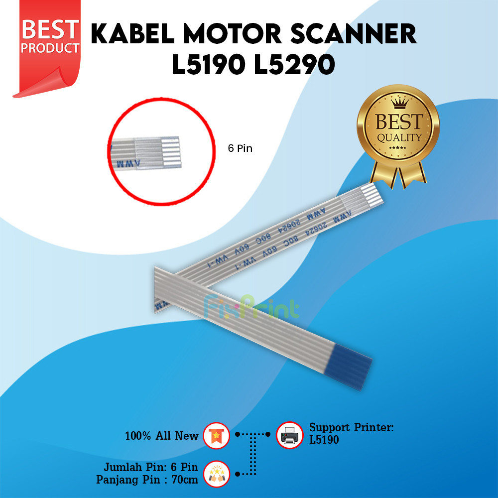 Cable Flexible Motor Scanner Printer EP L5190 (6 Pin), Kabel Scanner L5190 L5290
